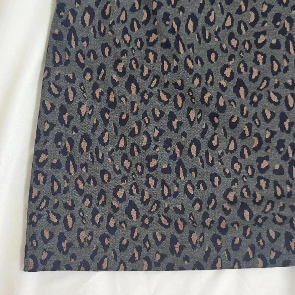 Nicole Miller 3/4 Sleeve Dress Color Grey Leopard Size S - Picture 10 of 14